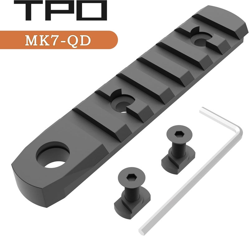 TPO 4-Slot, 7-Slot Aluminum Mlok Picatinny Rail Mount, T-Nuts & Screws & Hex Wrench Included (MK4, MK7) - Image 2